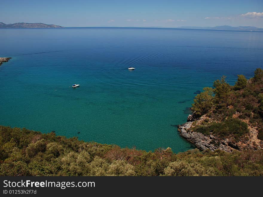 A beauty bay at Dilek yarimadasi (Kalamaki) national park in Turkey. A beauty bay at Dilek yarimadasi (Kalamaki) national park in Turkey