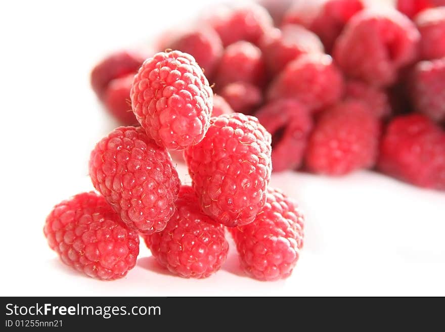 Background with fresh red raspberries. Background with fresh red raspberries