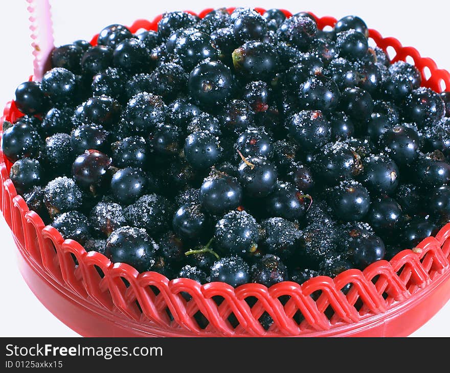 Berries Black Currants And Sugar.