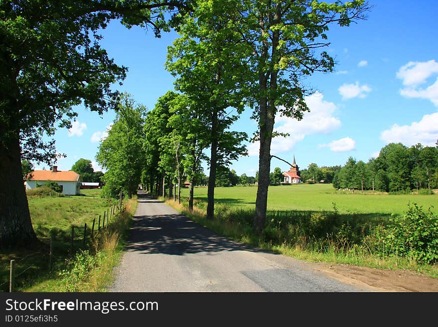 Buildings and landscape in sweden. Buildings and landscape in sweden