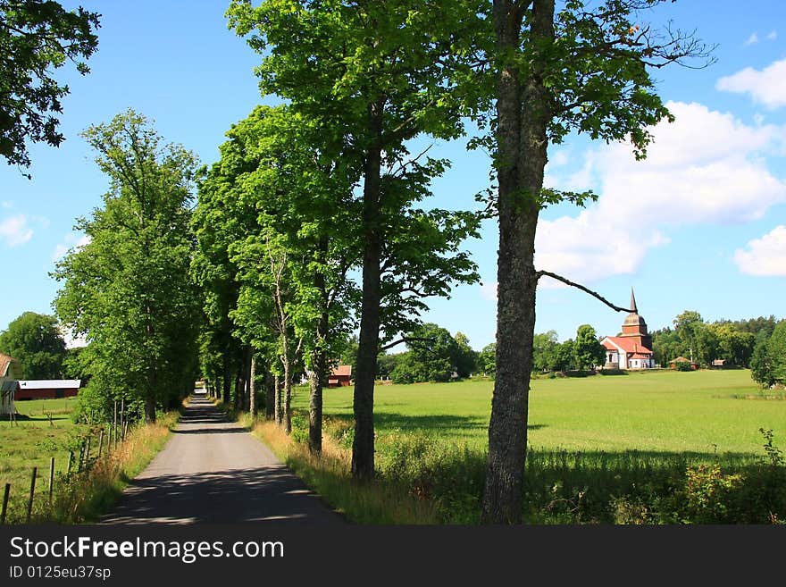 Buildings and landscape in sweden. Buildings and landscape in sweden