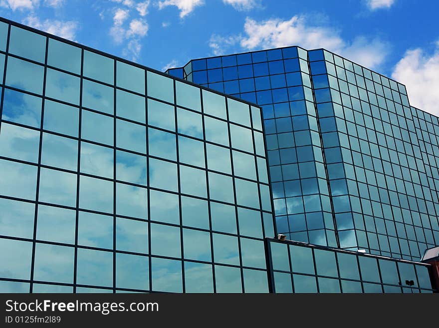 View of a hight rise glass building