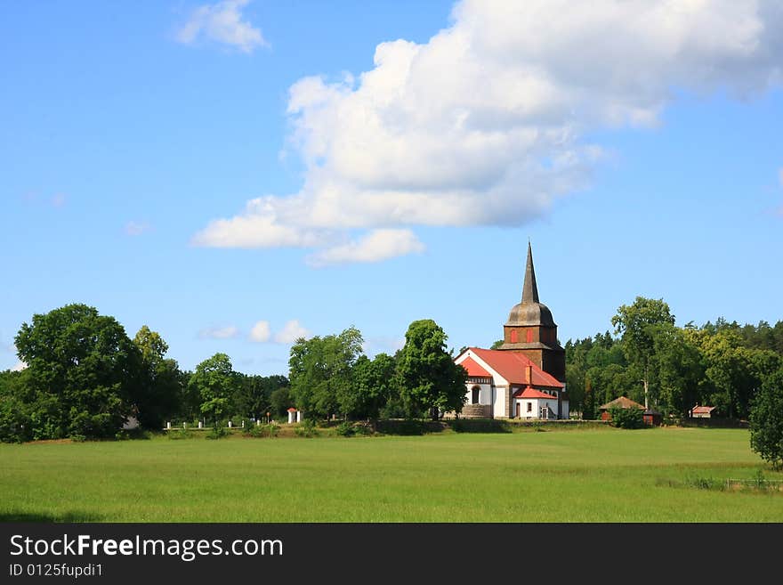 Buildings and landscape in sweden. Buildings and landscape in sweden