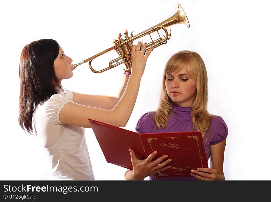 Two Girls Congratulate