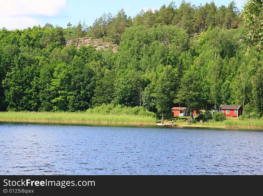 Buildings and landscape in sweden. Buildings and landscape in sweden