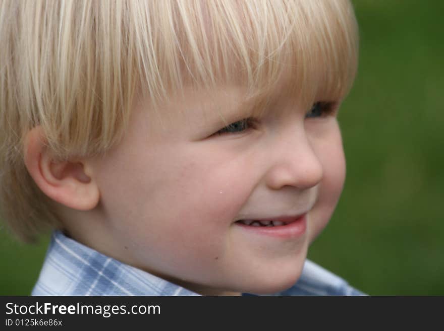 Small boy in the park. Small boy in the park