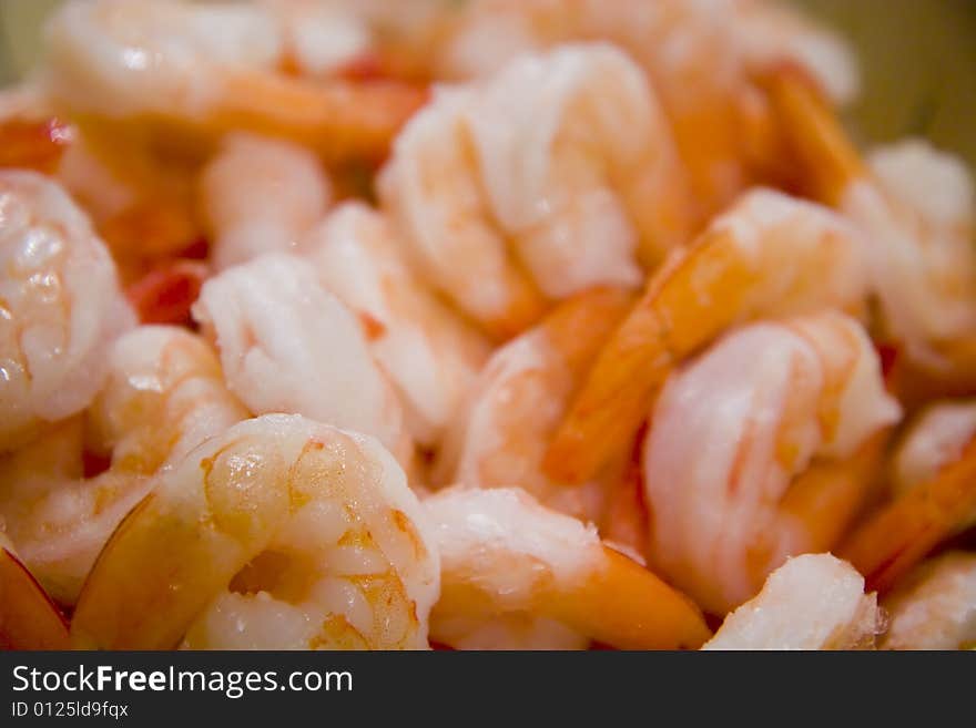 A bowl of fresh cold shrimp ready to eat