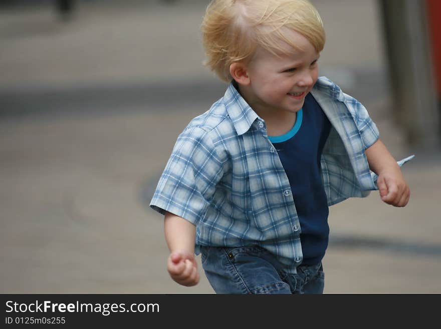 Small boy in the park. Small boy in the park