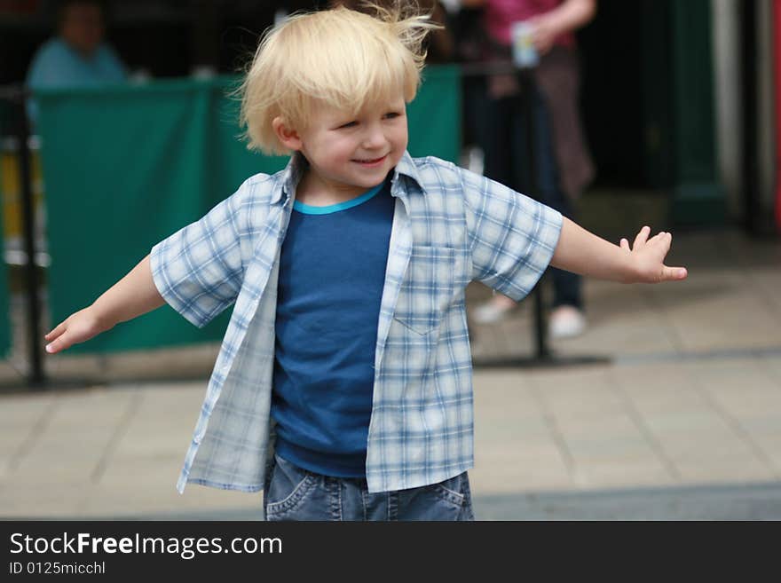 Small boy in the park. Small boy in the park