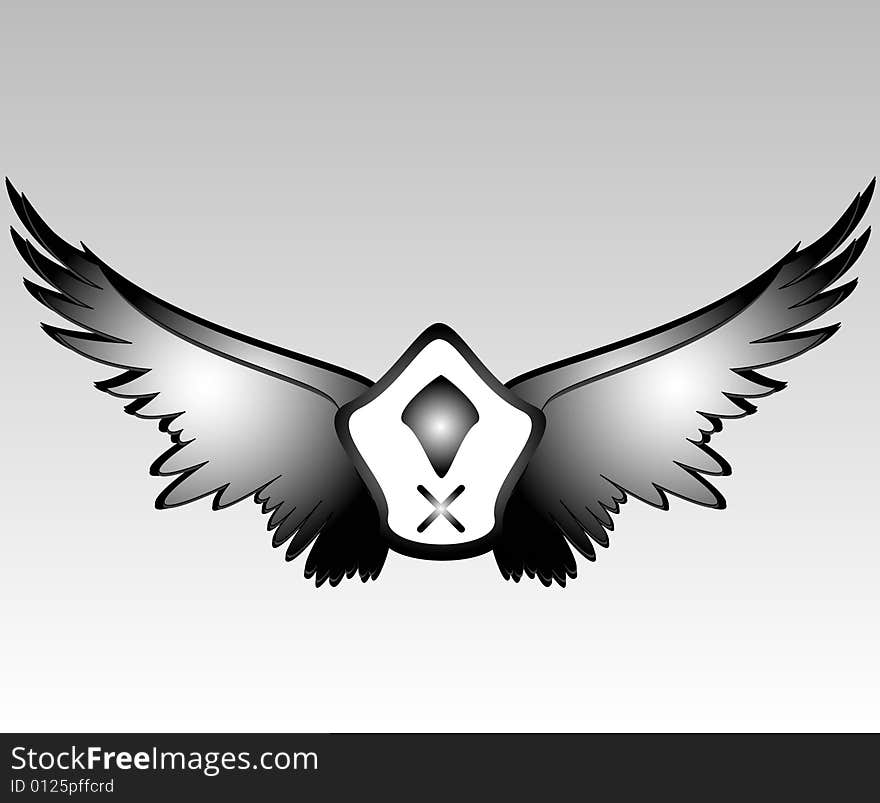 Vector, abstract digital illustraion of wings. Vector, abstract digital illustraion of wings