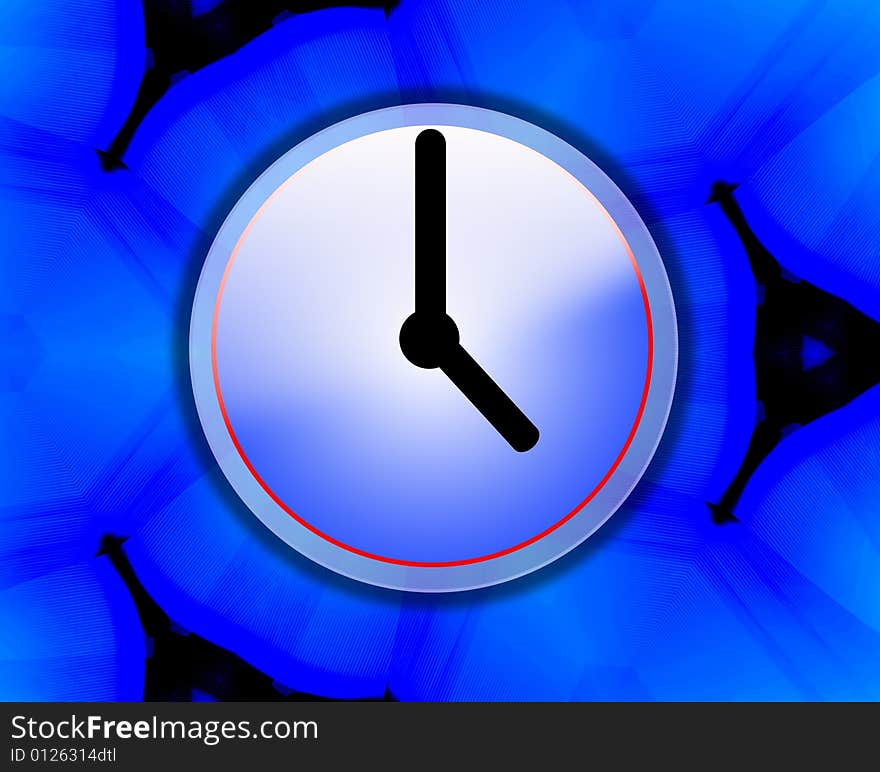 A conceptual image of a simple clock. A conceptual image of a simple clock.