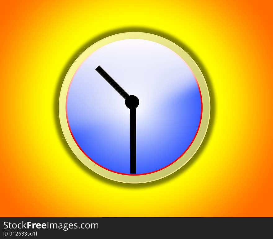 A conceptual image of a simple clock. A conceptual image of a simple clock.