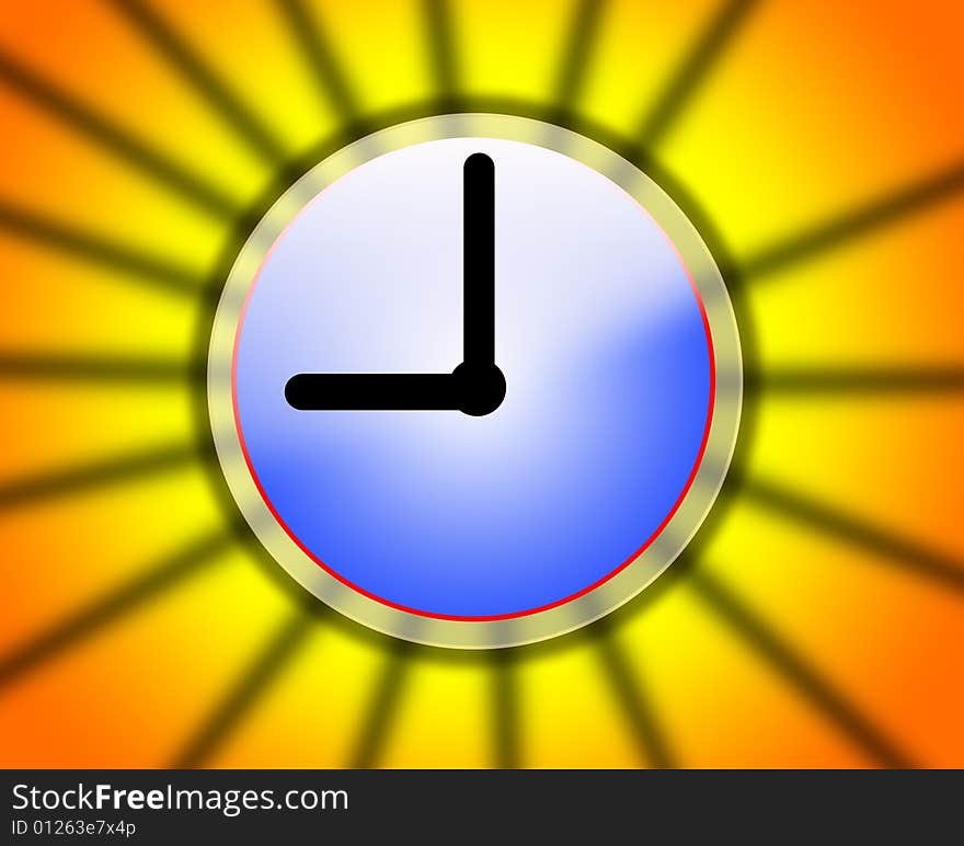 A conceptual image of a simple clock. A conceptual image of a simple clock.