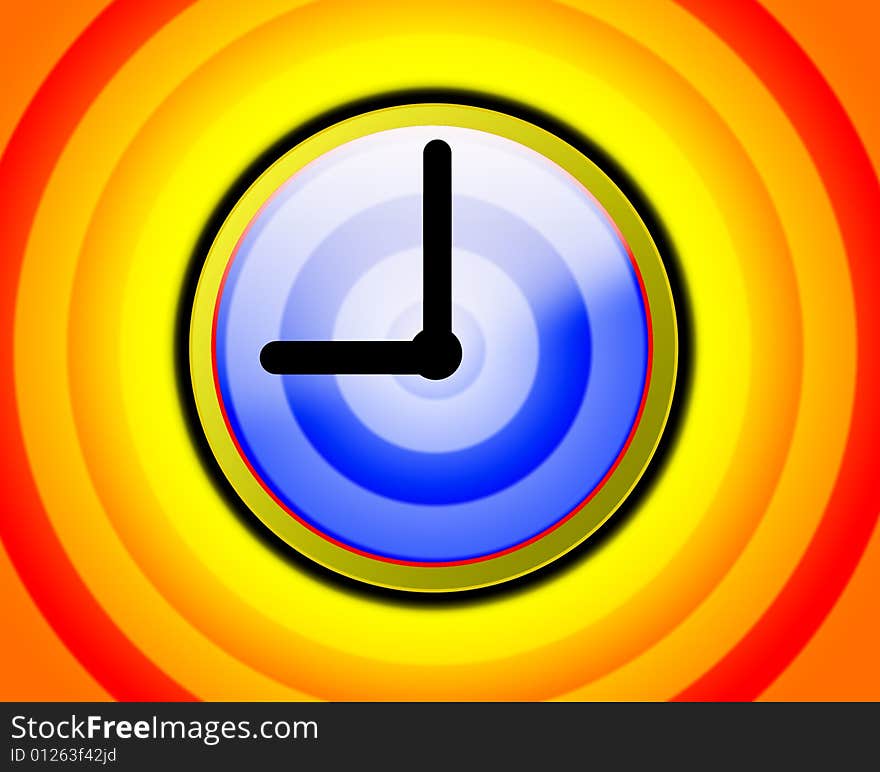 A conceptual image of a simple clock. A conceptual image of a simple clock.