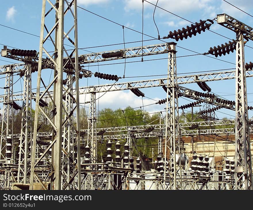 Designs, constructions and a building of transformer substation. Designs, constructions and a building of transformer substation