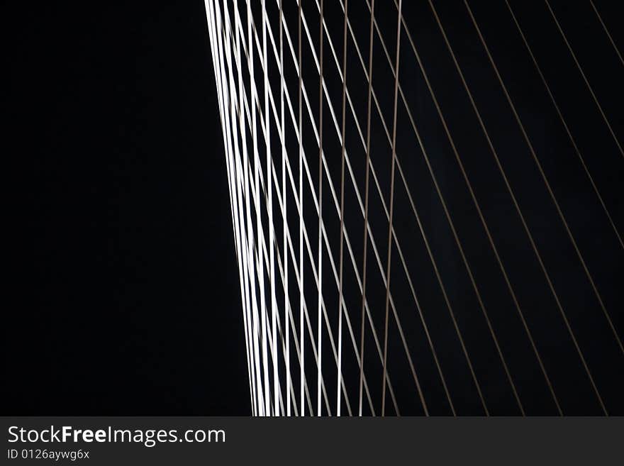 Lighted Side of Bridge of Strings