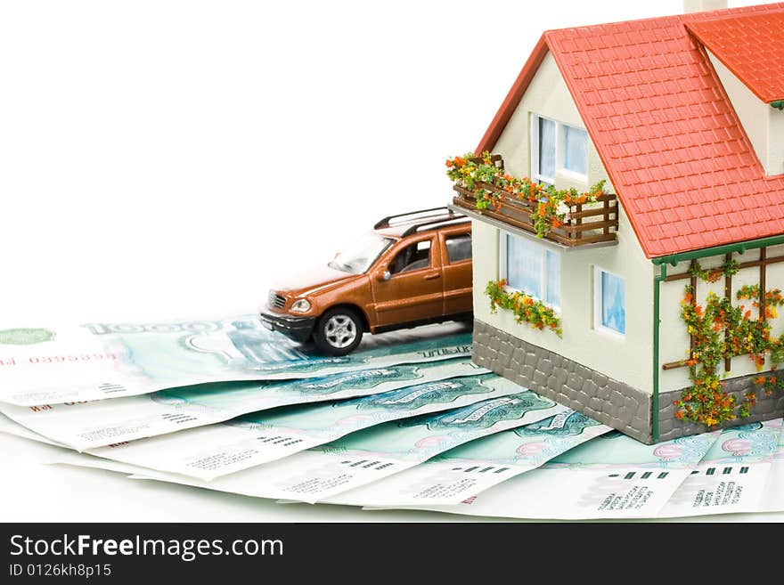 Miniature House and Money.
Buying house concept