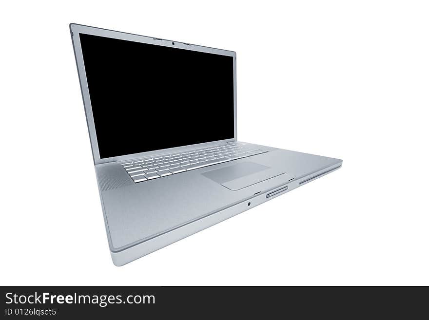 Modern and stylish laptop on a white background