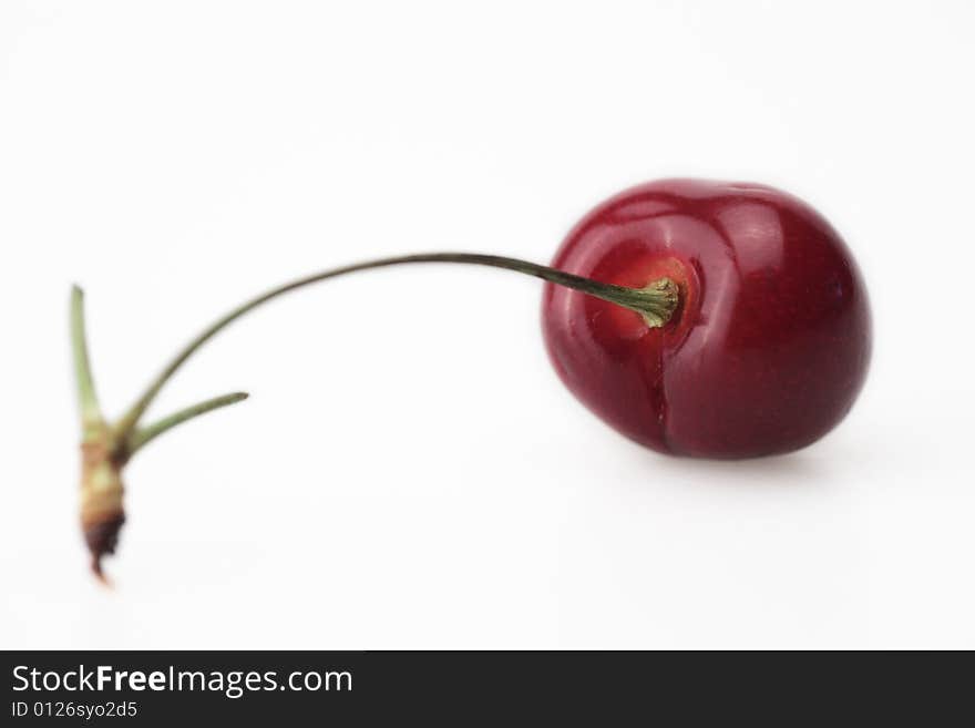 Cherry sweet fruit red close-up isolated food. Cherry sweet fruit red close-up isolated food