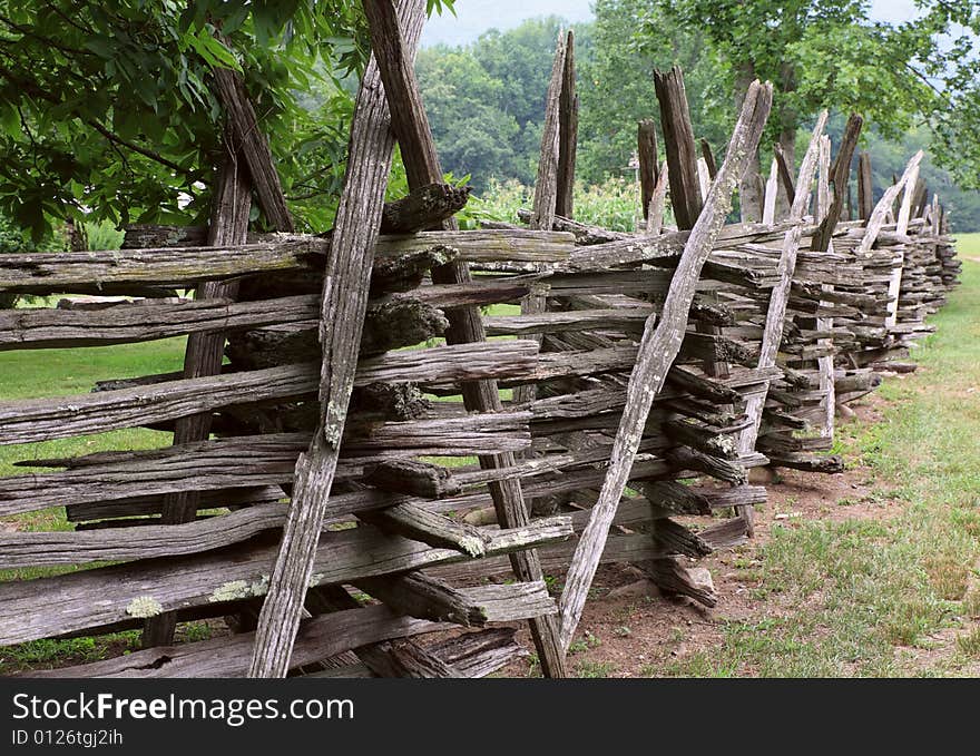 Old wood fence