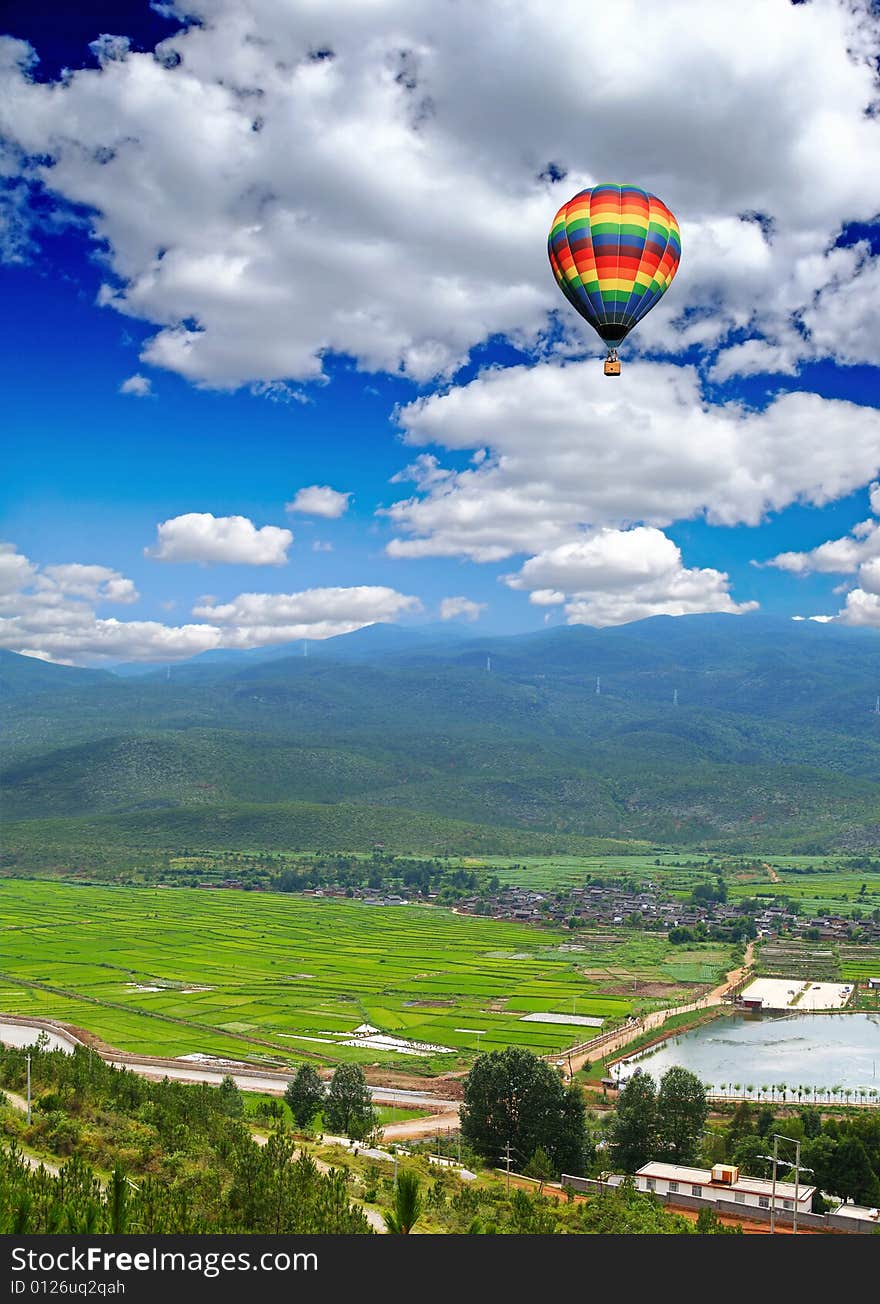 A scenery landscape of  the southern China