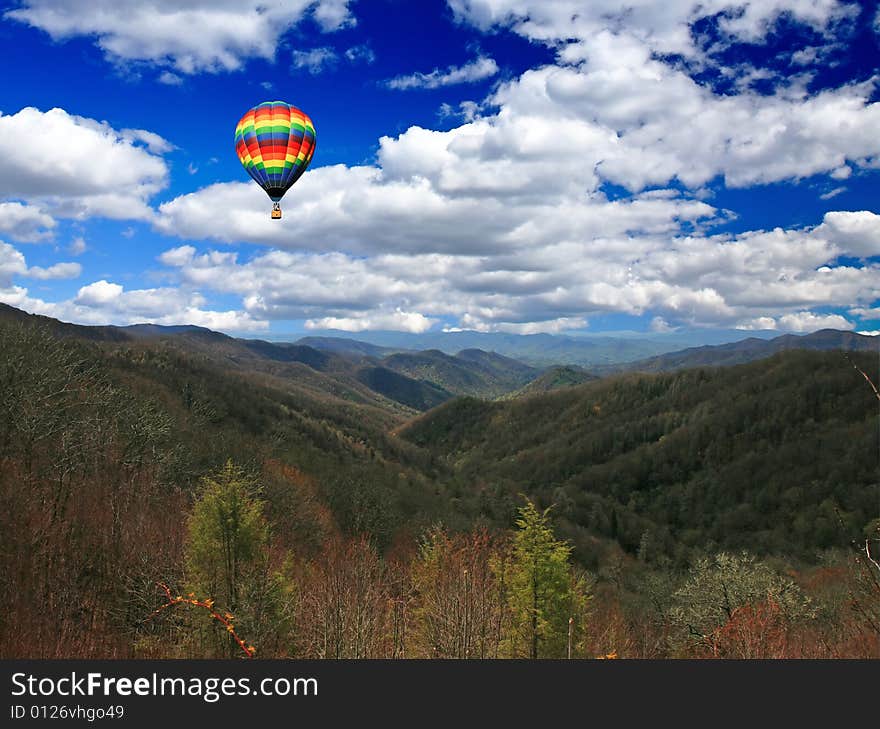 A scenery landscape of  the Great Smoky Mountain National Park