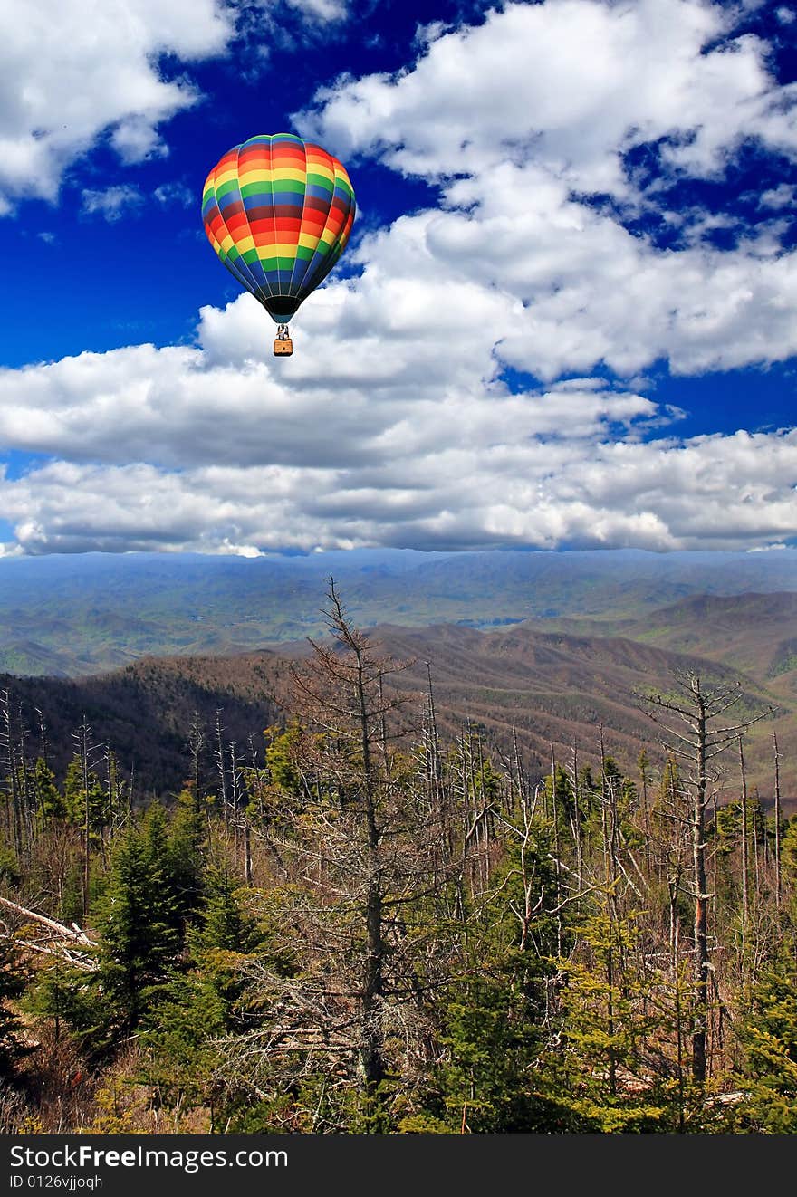 A scenery landscape of  the Great Smoky Mountain National Park