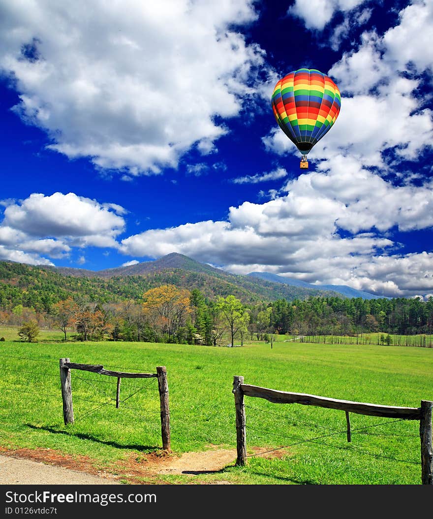 A scenery landscape of  the Great Smoky Mountain National Park