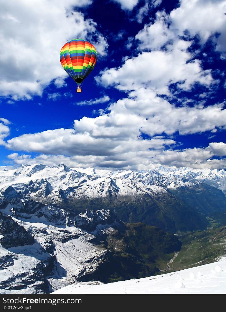 Snow mountains in Switzerland