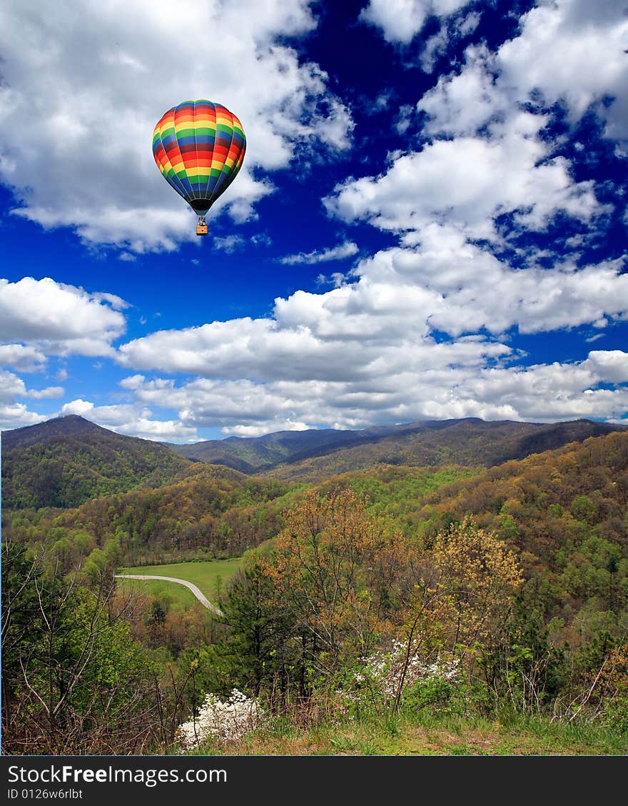 A scenery landscape of  the Great Smoky Mountain National Park