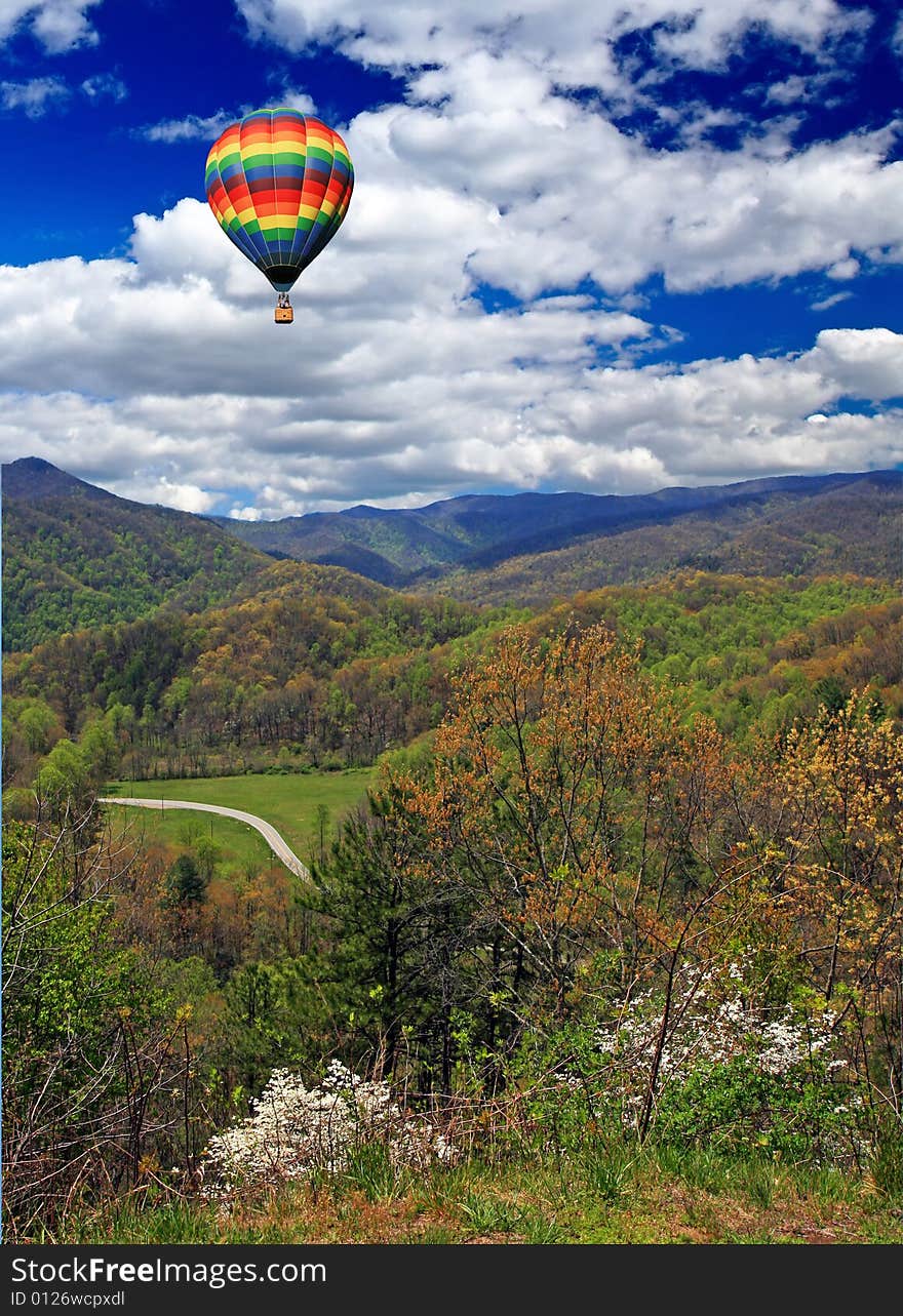 A scenery landscape of  the Great Smoky Mountain National Park