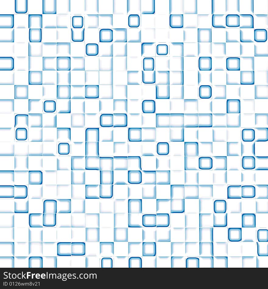 Abstract blue texture with boxes