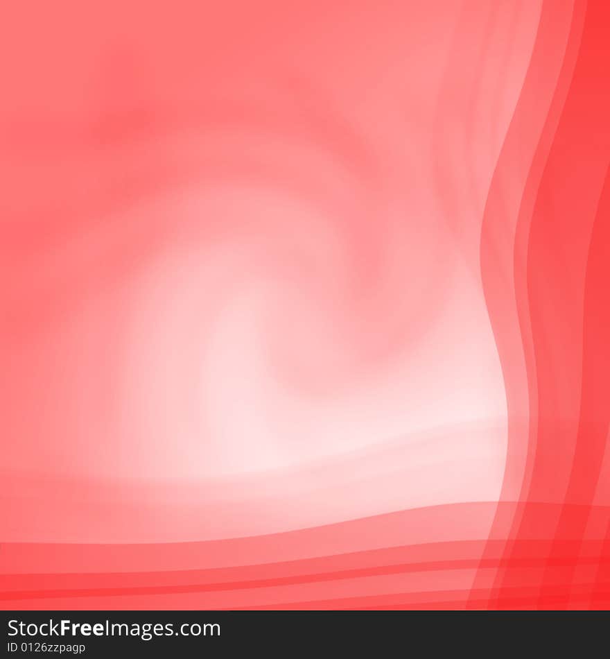 Abstract red background with waved lines