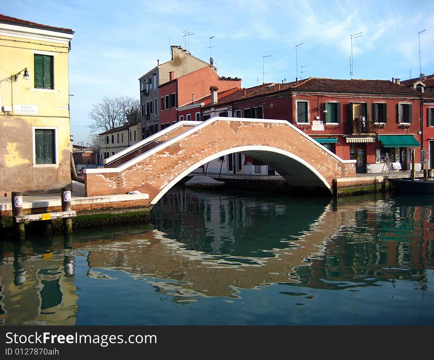 Bridge over canal in Venice, Italy