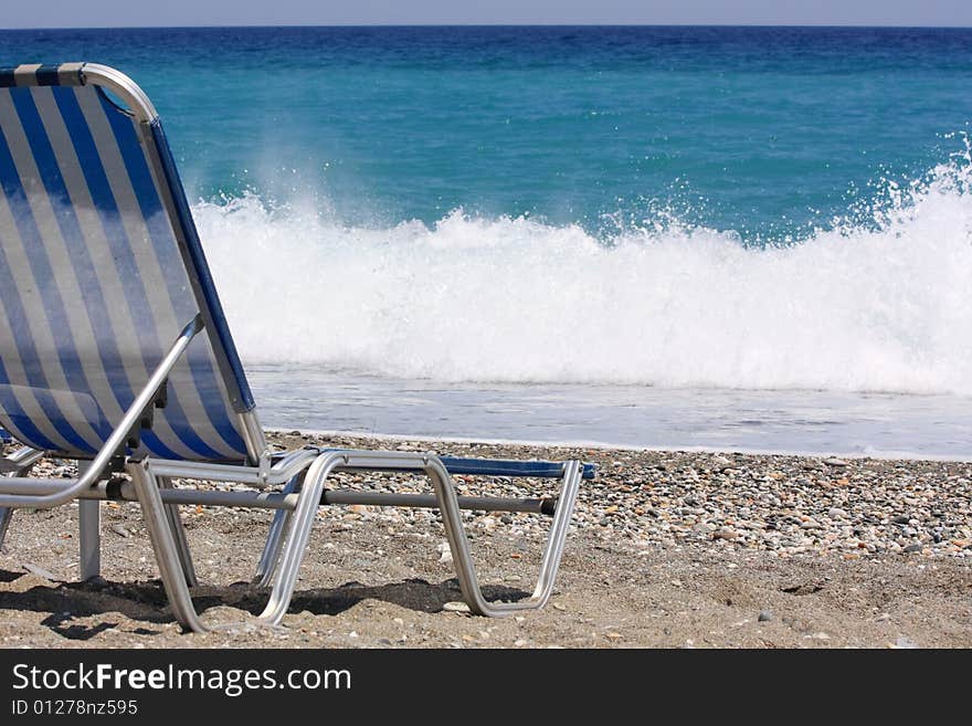 Beach Chair And Wave