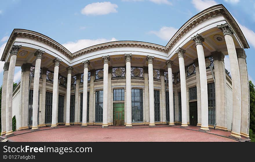 Soviet neo-classic architecture - fish-eye panorama