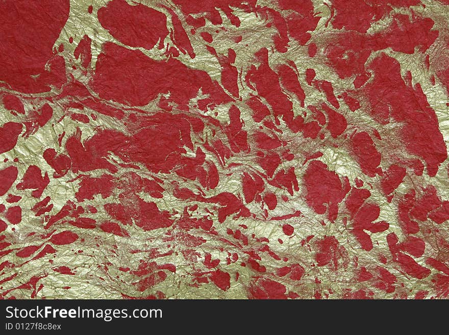 A simple  background with red and gold paper