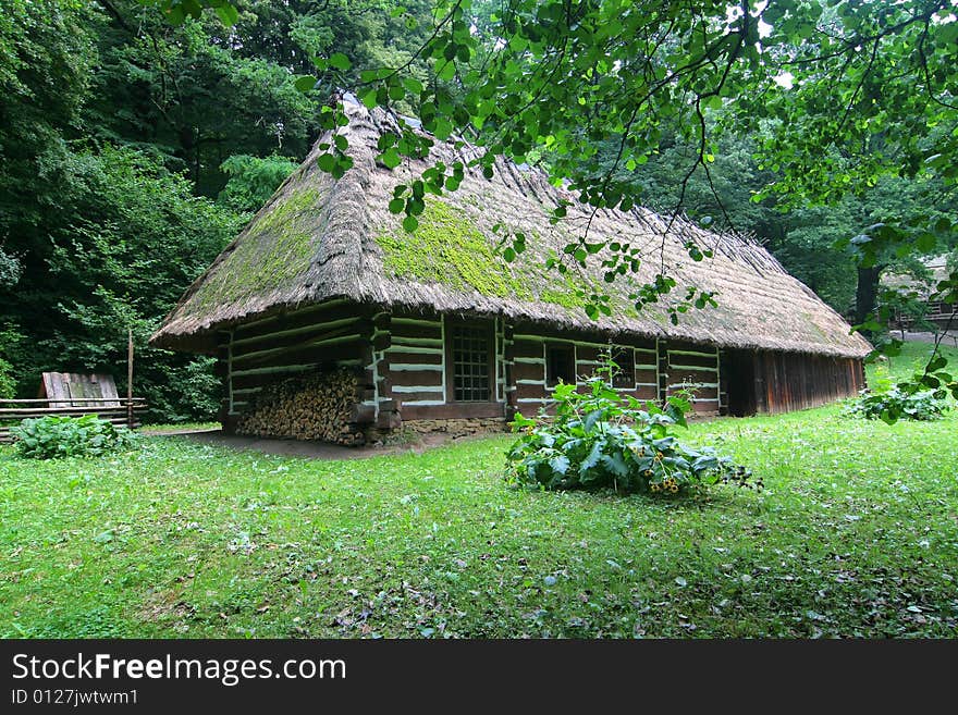 The series of the photograph of the old situated hamlet in the forest (Beskid mountains). The series of the photograph of the old situated hamlet in the forest (Beskid mountains).