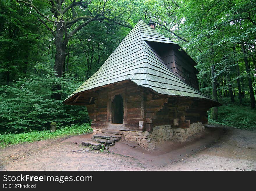 The series of the photograph of the old situated hamlet in the forest (Beskid mountains). The series of the photograph of the old situated hamlet in the forest (Beskid mountains).