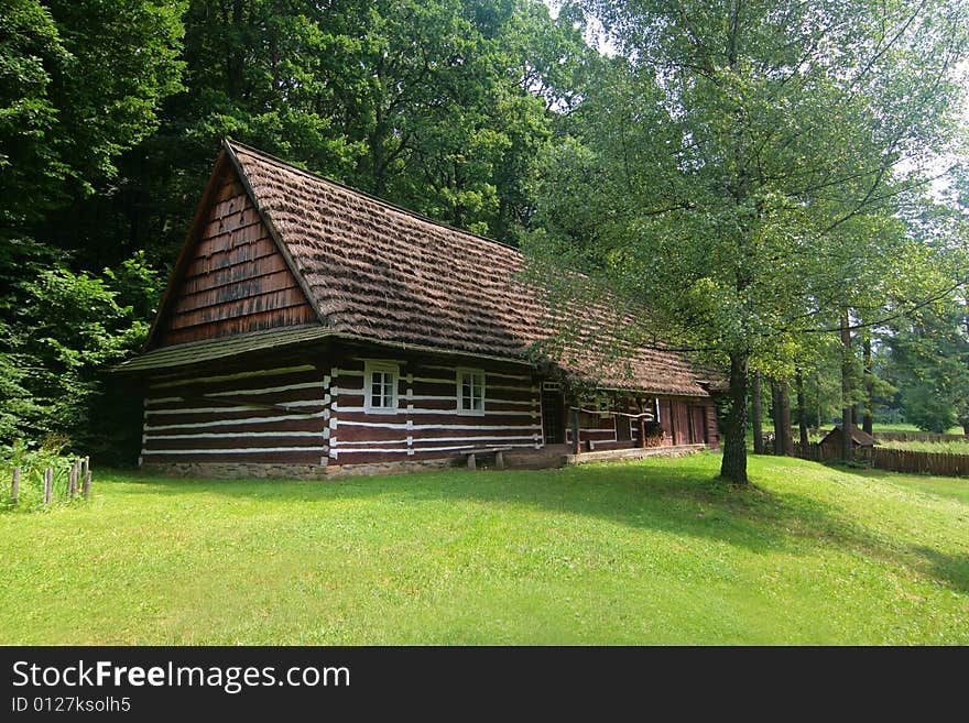 The series of the photograph of the old situated hamlet in the forest (Beskid mountains). The series of the photograph of the old situated hamlet in the forest (Beskid mountains).