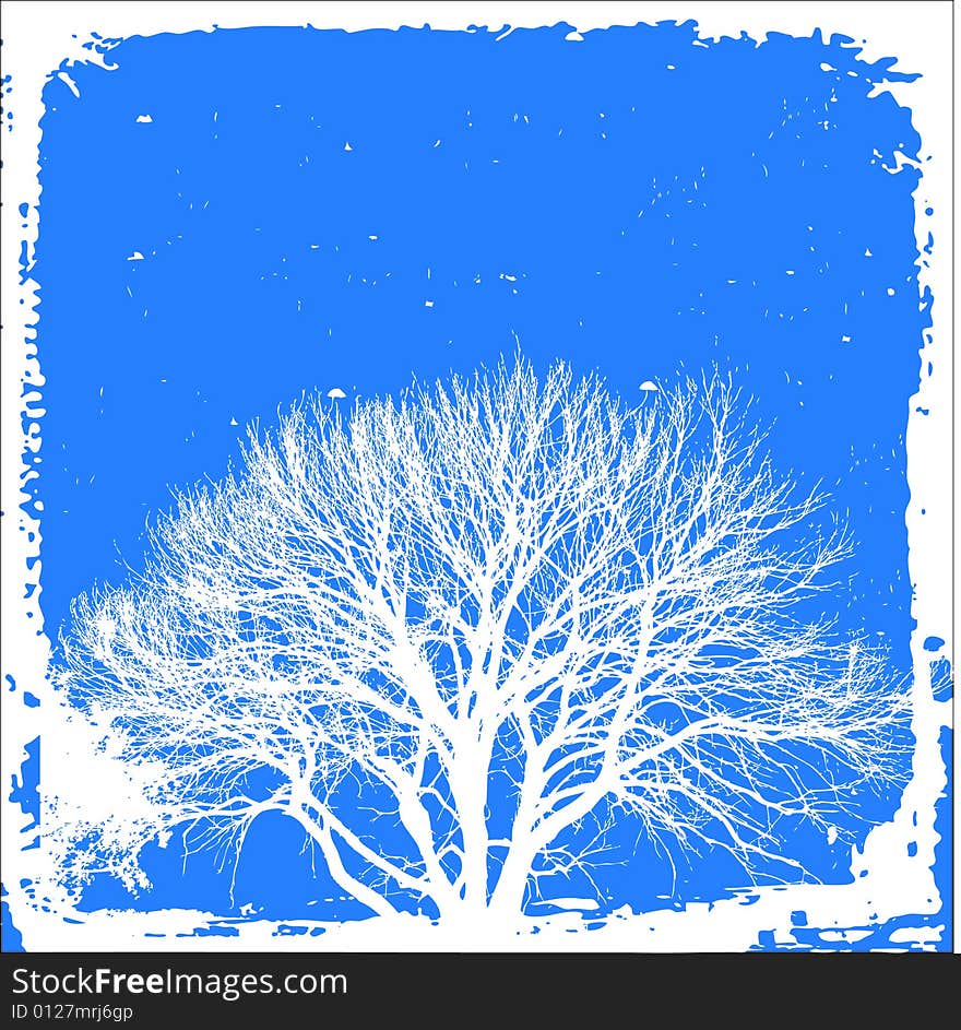 Grunge tree with background for advertisement and art.