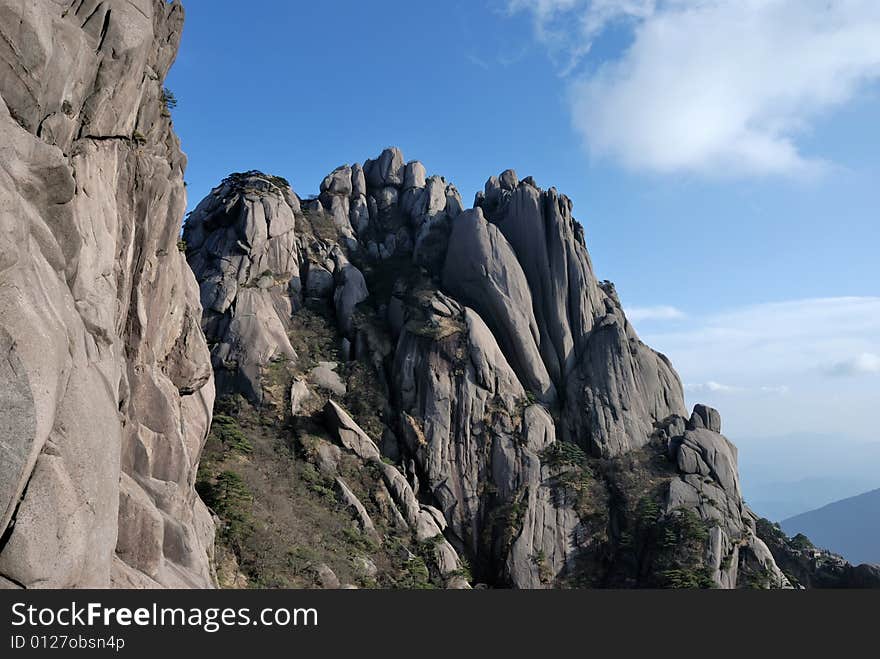 Mountain and blue color sky