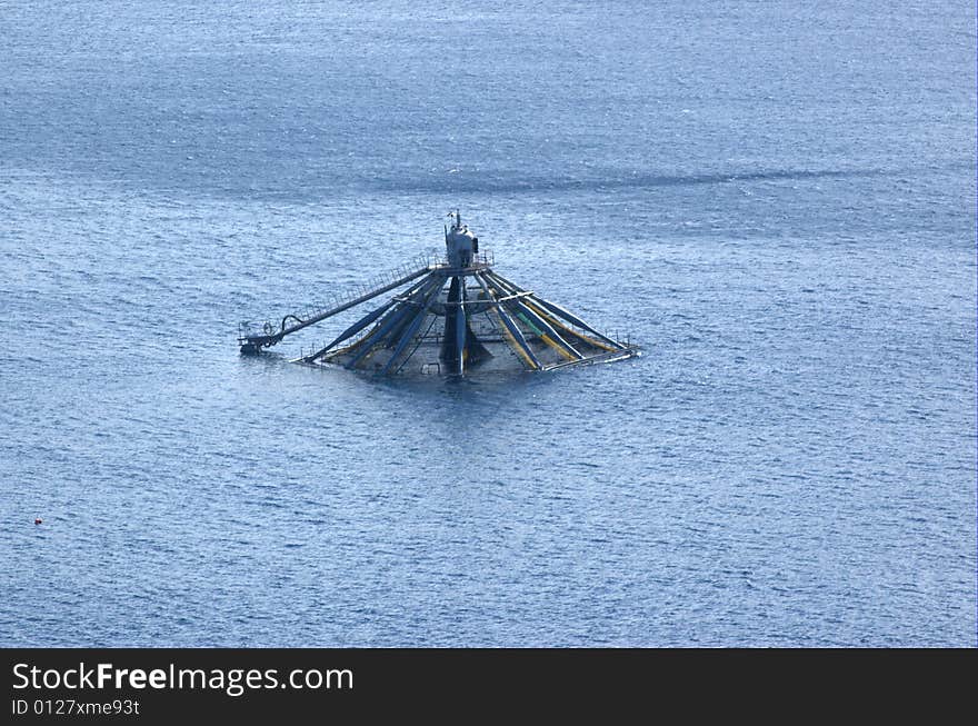 Fish hatchery on the coast of Madeira.