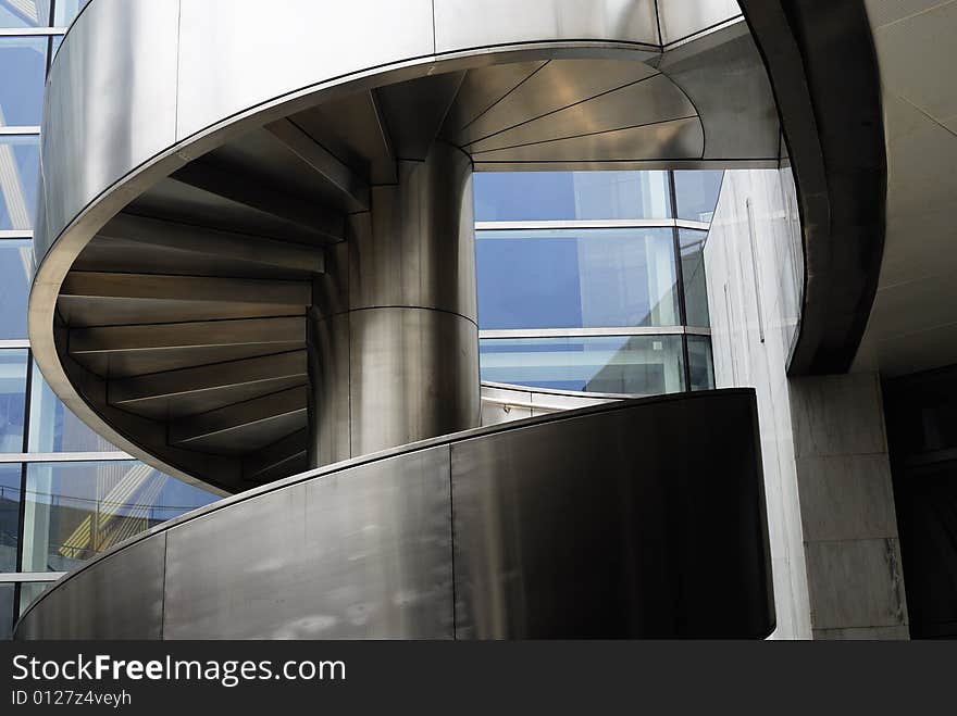 Stainless steel staircase