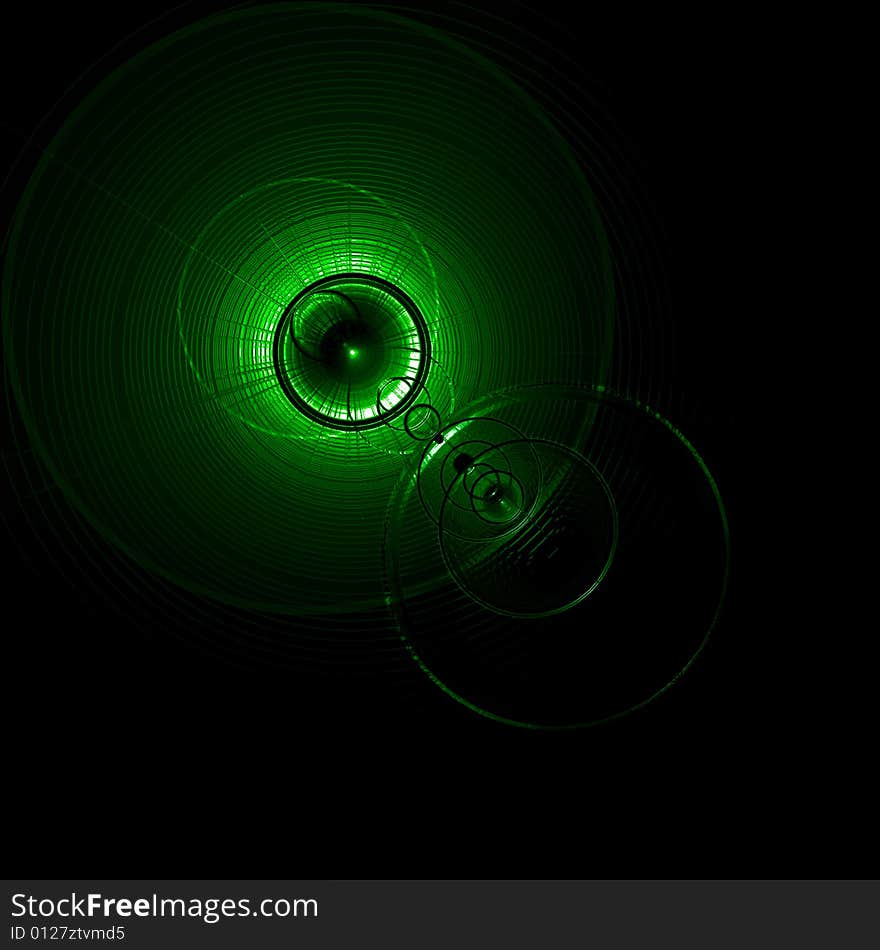 Green and unique, computer generated, abstract background, fractal. Green and unique, computer generated, abstract background, fractal