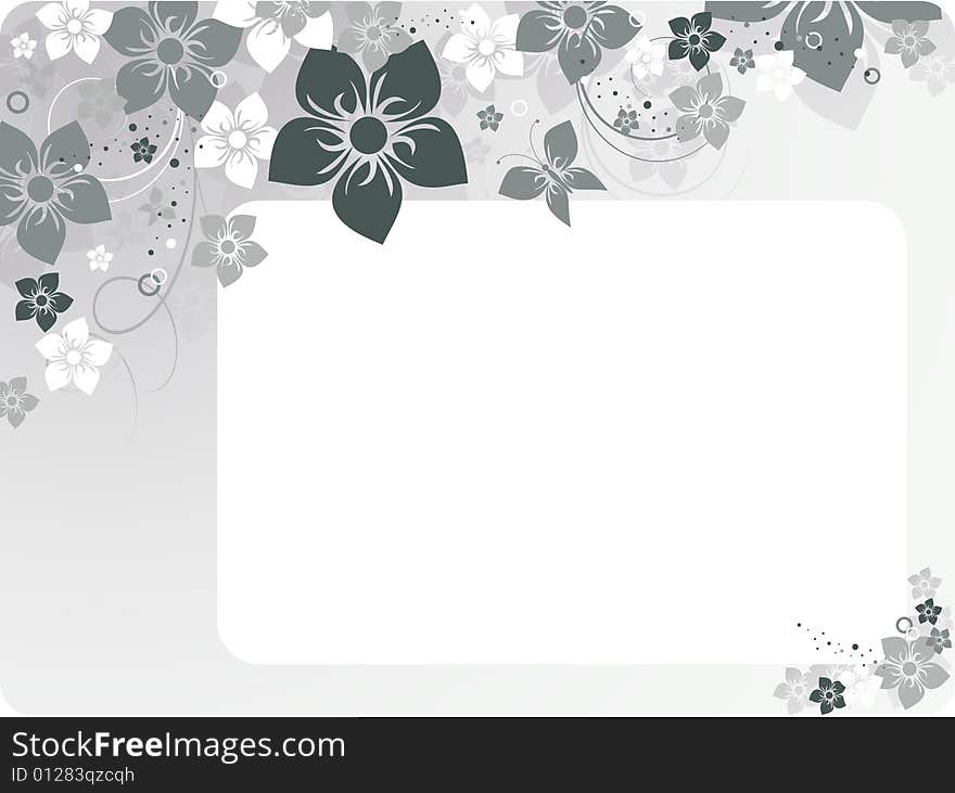 Floral vector with copy space for your text