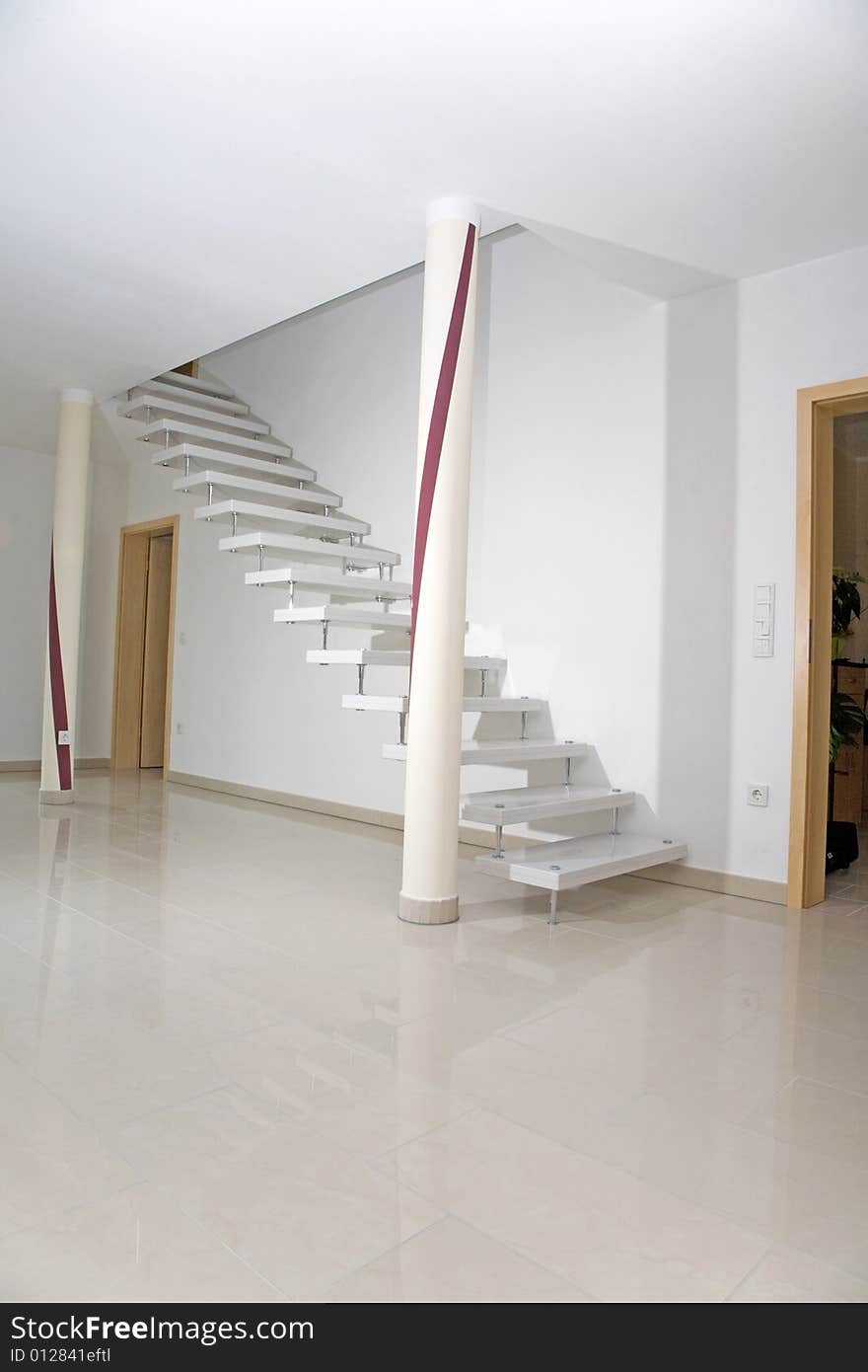 Marble staircase in a new house. Marble staircase in a new house.