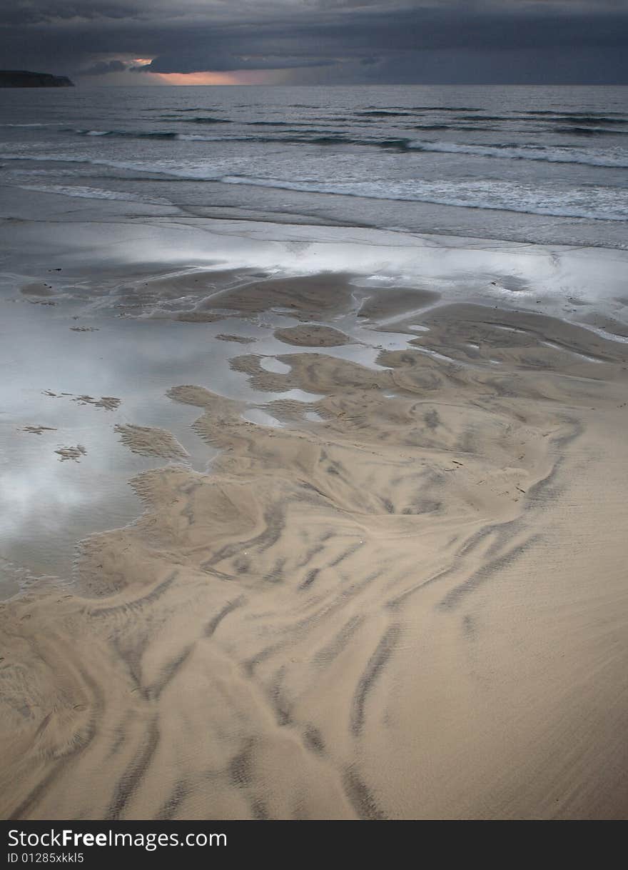 Stormy skies over the North Sea