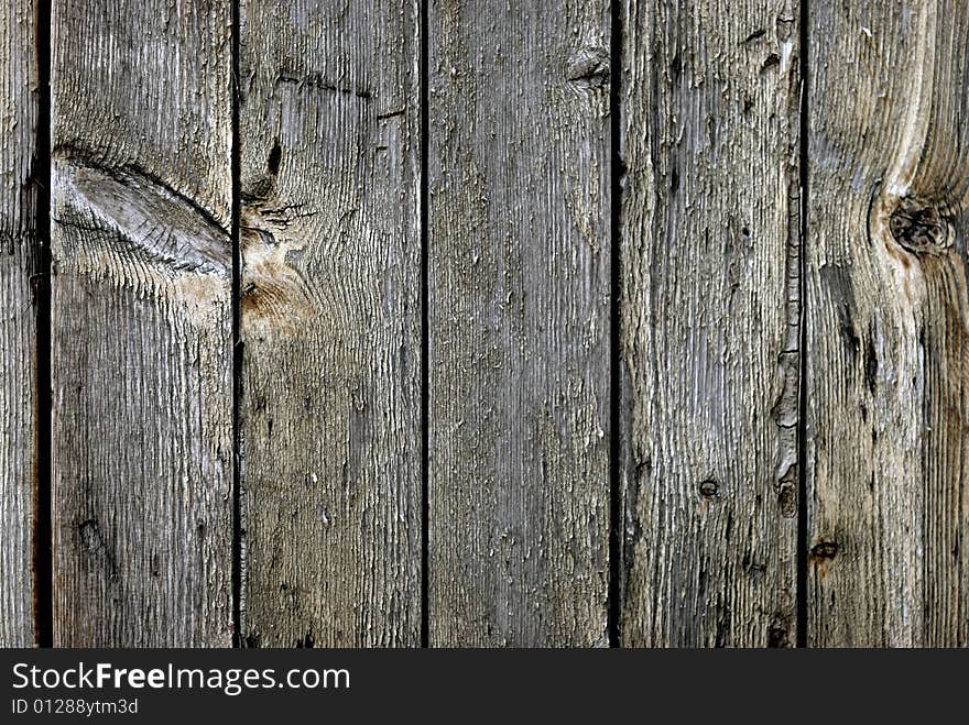 Part of old wooden fence