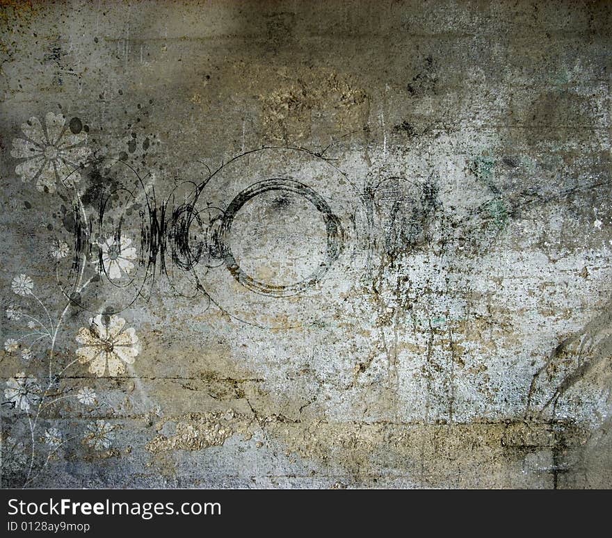 Grunge background with  cracks, dirt, stains, filigree. Grunge background with  cracks, dirt, stains, filigree